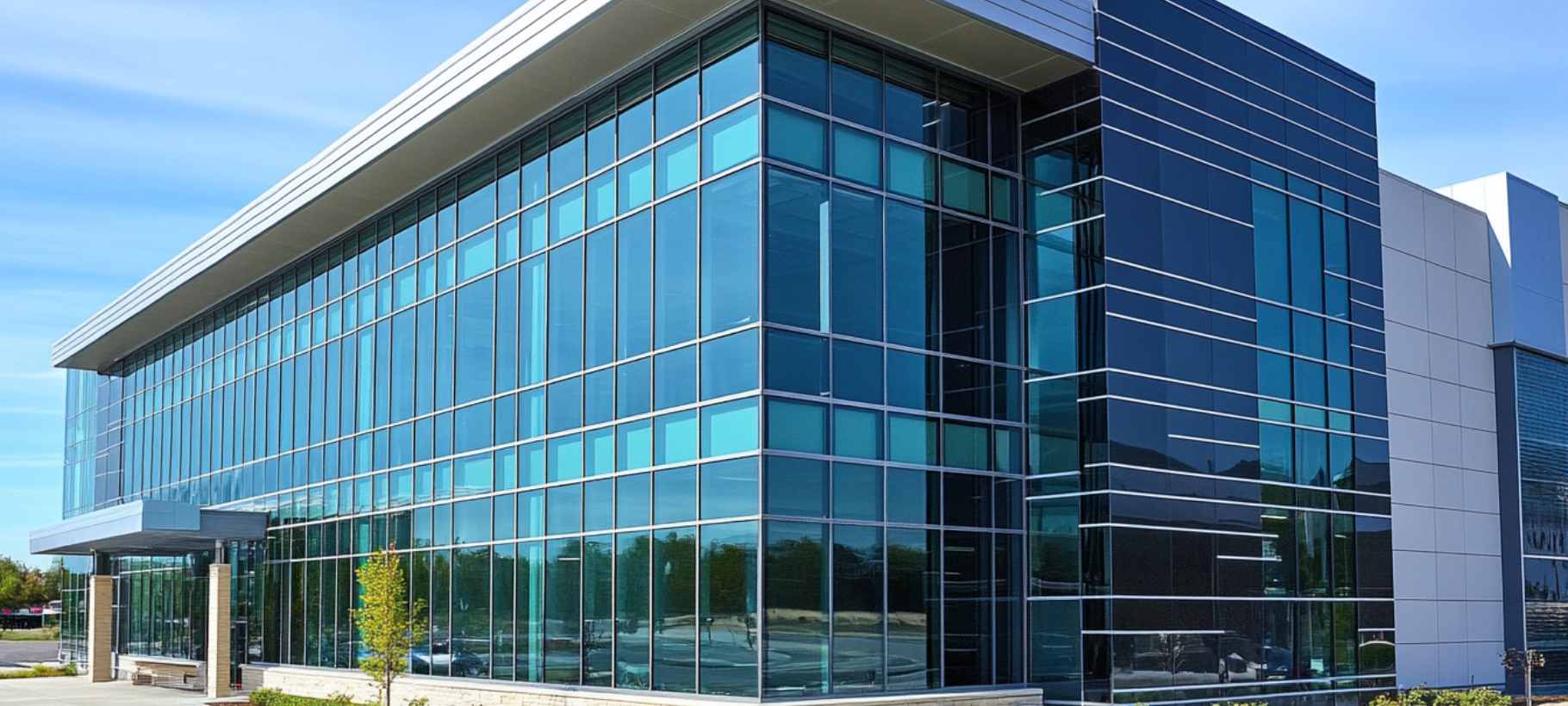 Contemporary commercial facade